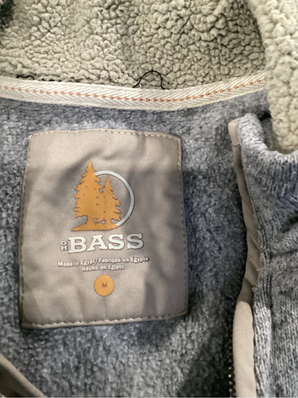 Bass Men's Light Gray Quarter-Zip Fleece Pullover - Picture 2 of 5